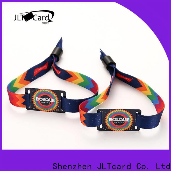 JLTcard custom rfid fabric wristband brand for importer