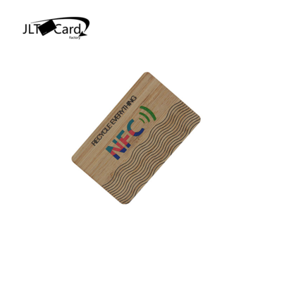 Mifare Ultralight C  NFC Magnetic Stripe Bamboo Wooden Card