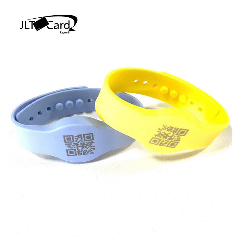 13.56mhz custom printing Ntag216 nfc bracelet rfid silicone wristband