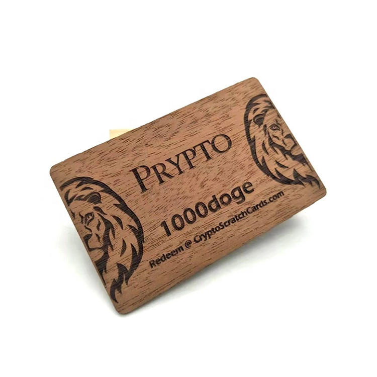 Eco Friendly Carving Logo Rfid 13.56Mhz Engraved Gift Design Wooden Card